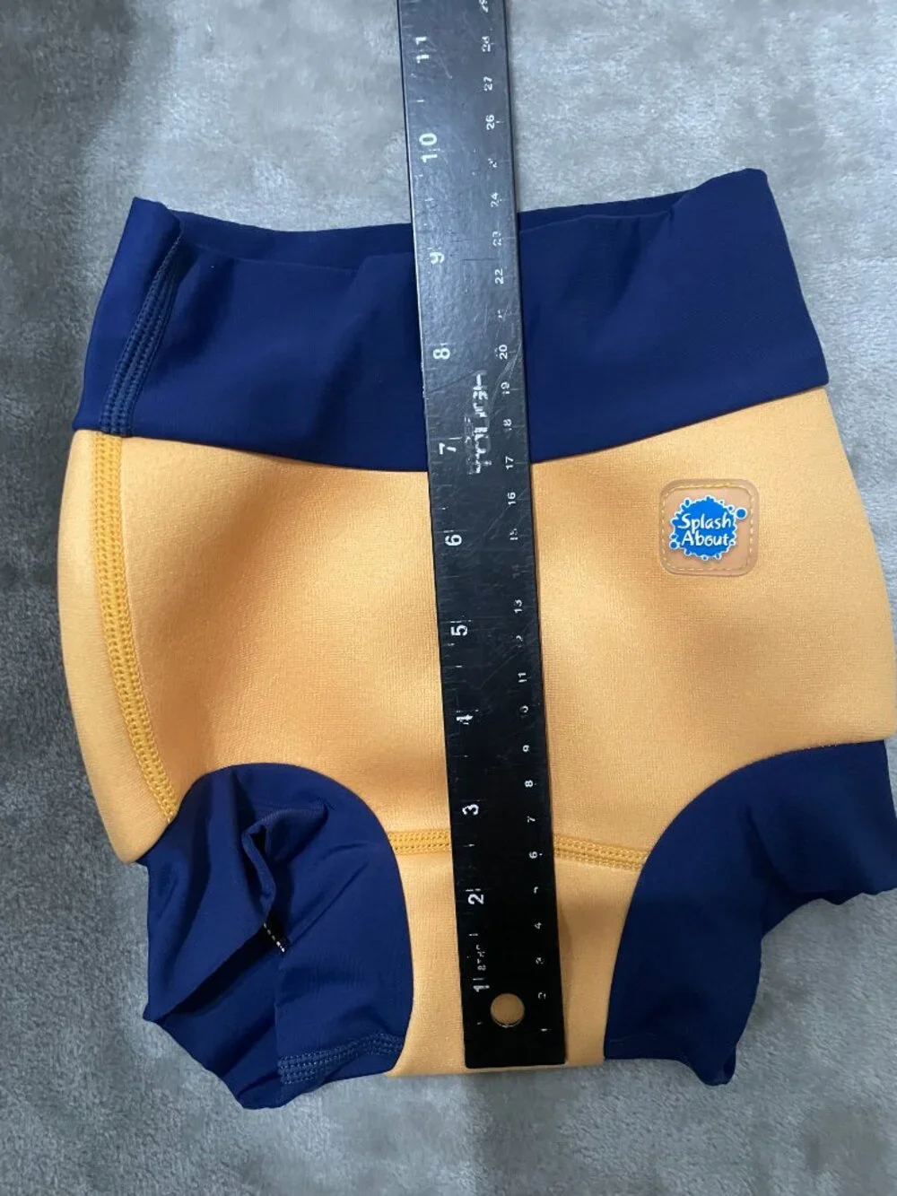 Splash About Happy Nappy Reusable Swim Diaper Navy & Yellow Size 1-2yr & 2-3Yr